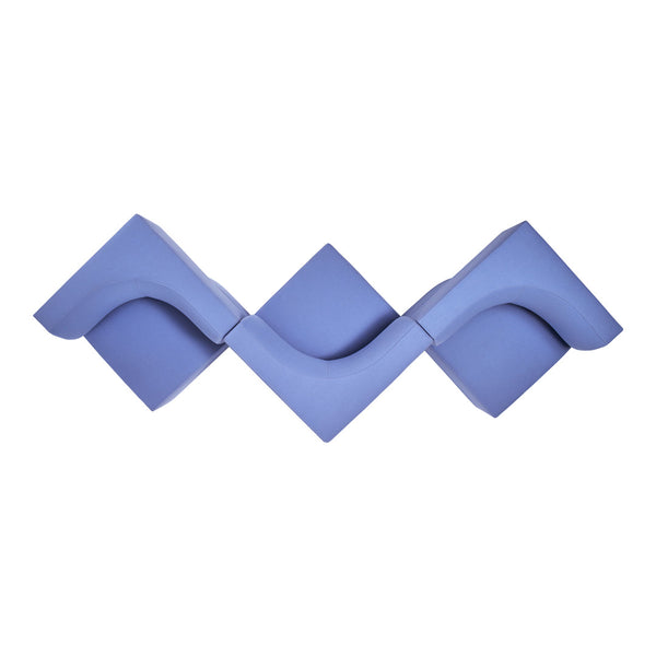 Wave-patterned design in soft lavender and deep blue hues, adding a stylish touch to any decor.