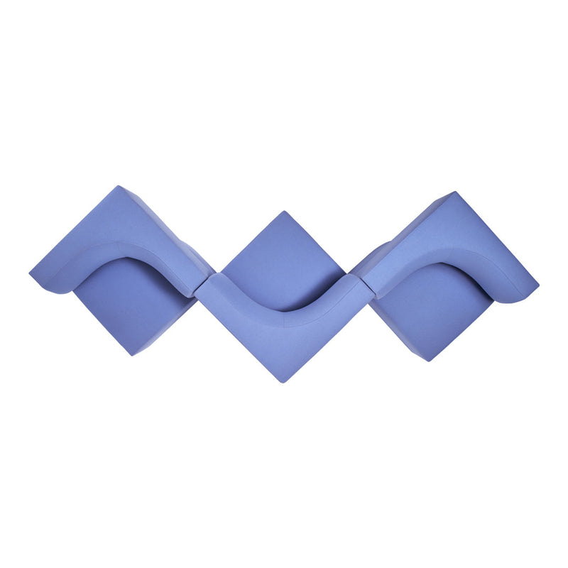 Wave-patterned design in soft lavender and deep blue hues, adding a stylish touch to any decor.