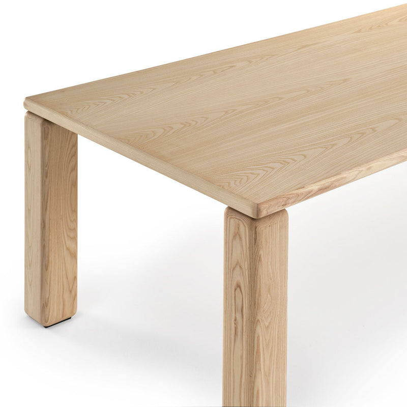 Light ash wood table with a smooth, natural finish and subtle grain patterns. Perfect for modern homes.