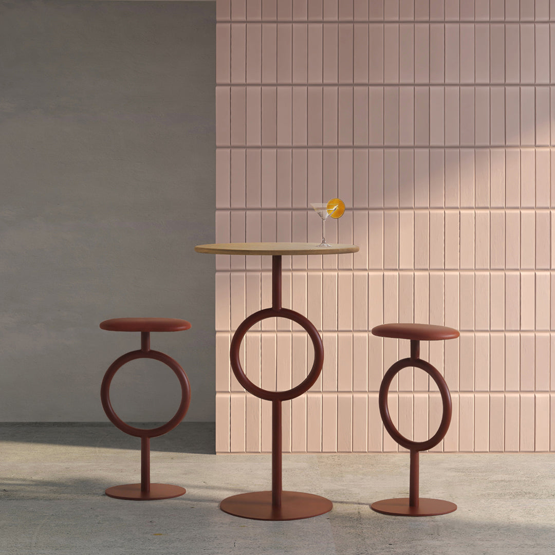 Totem Bar Stool - Upholstered Seat