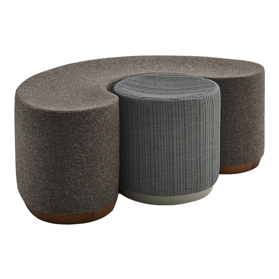 Dividuals Curved Pouf