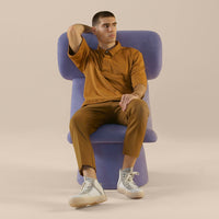 Elle Wing Chair w/ Upholstered Base