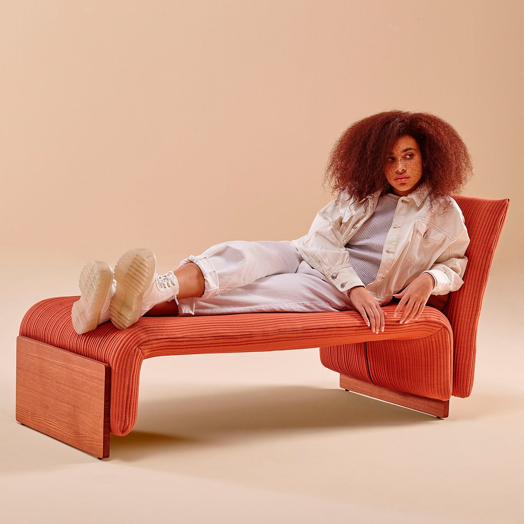 Diwan Chaise Longue w/ Fixed Back