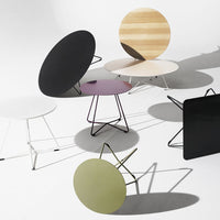 Scoop Sofa Table - Wooden Top Round