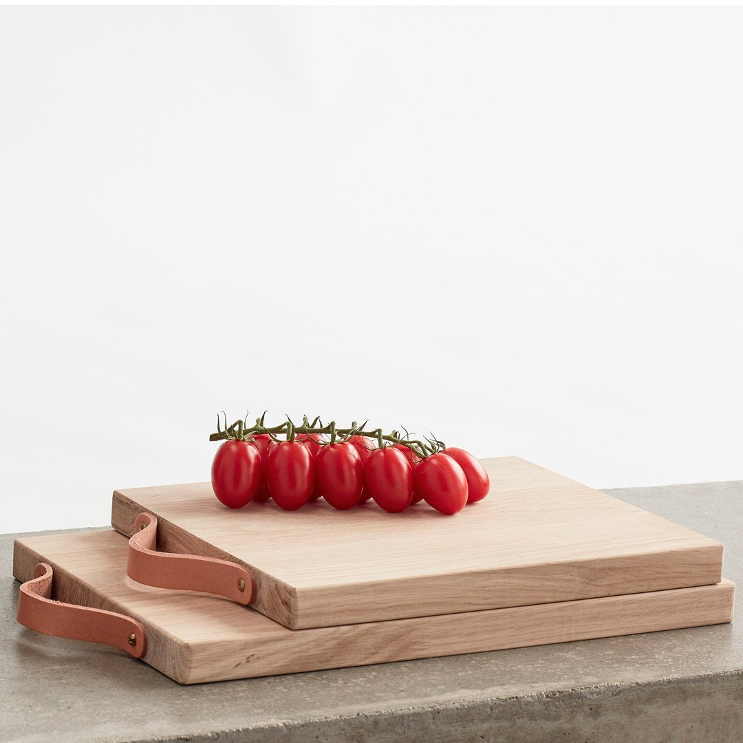 Serving Board with Leather Handle