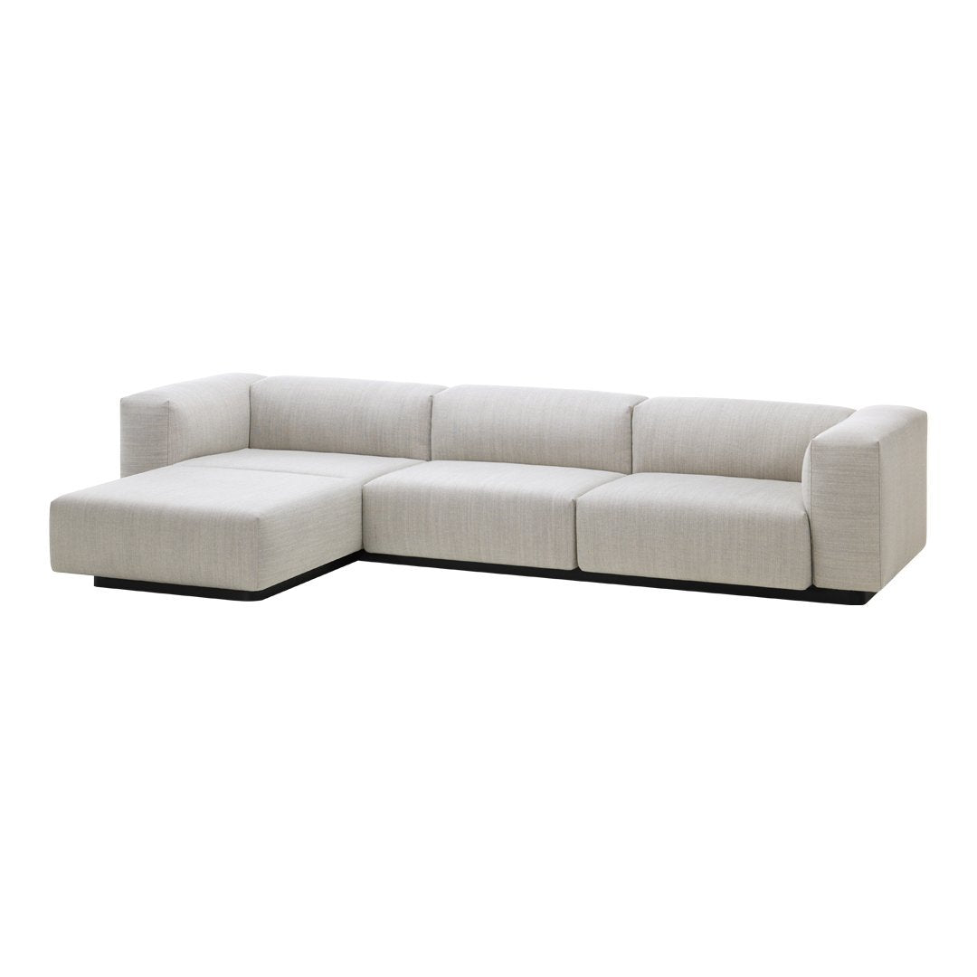 Soft Modular Three-Seater Sofa with Chaise