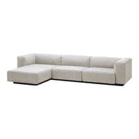 Soft Modular Three-Seater Sofa with Chaise