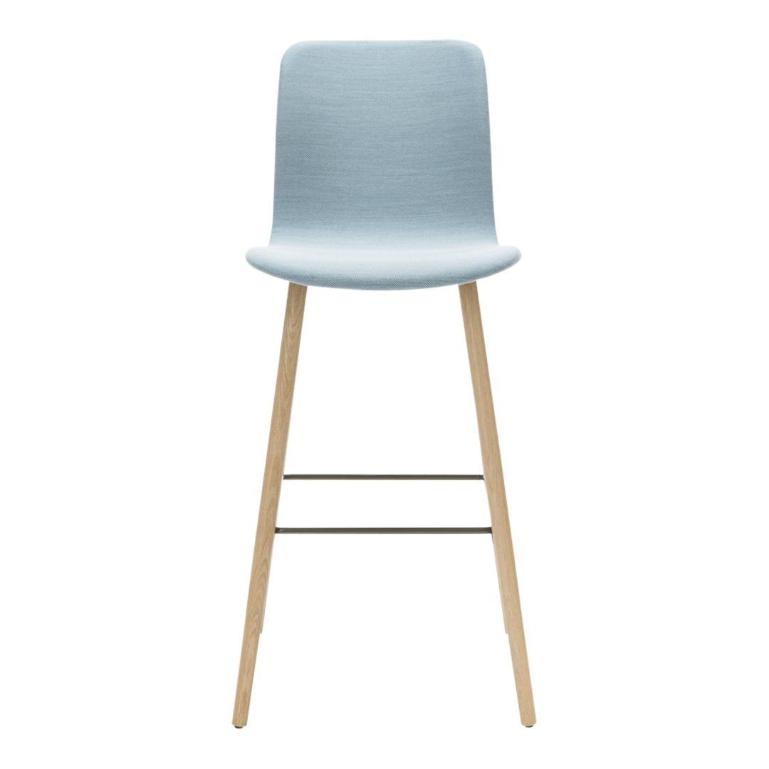 Sola Bar Stool - 4 Leg Wood Base - Fully Upholstered