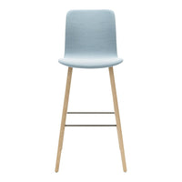 Sola Bar Stool - 4 Leg Wood Base - Fully Upholstered