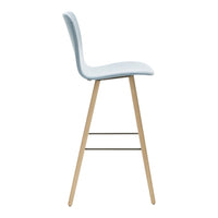 Sola Bar Stool - 4 Leg Wood Base - Fully Upholstered
