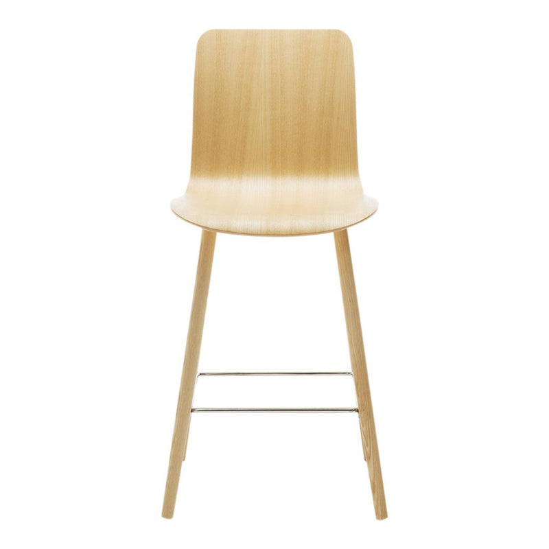 Light natural wood stool with a smooth finish and minimalist design. Ideal for modern and rustic decor.