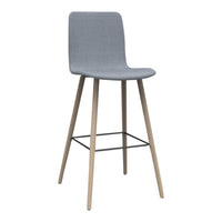 Sola Bar Stool - 4 Leg Wood Base - Fully Upholstered