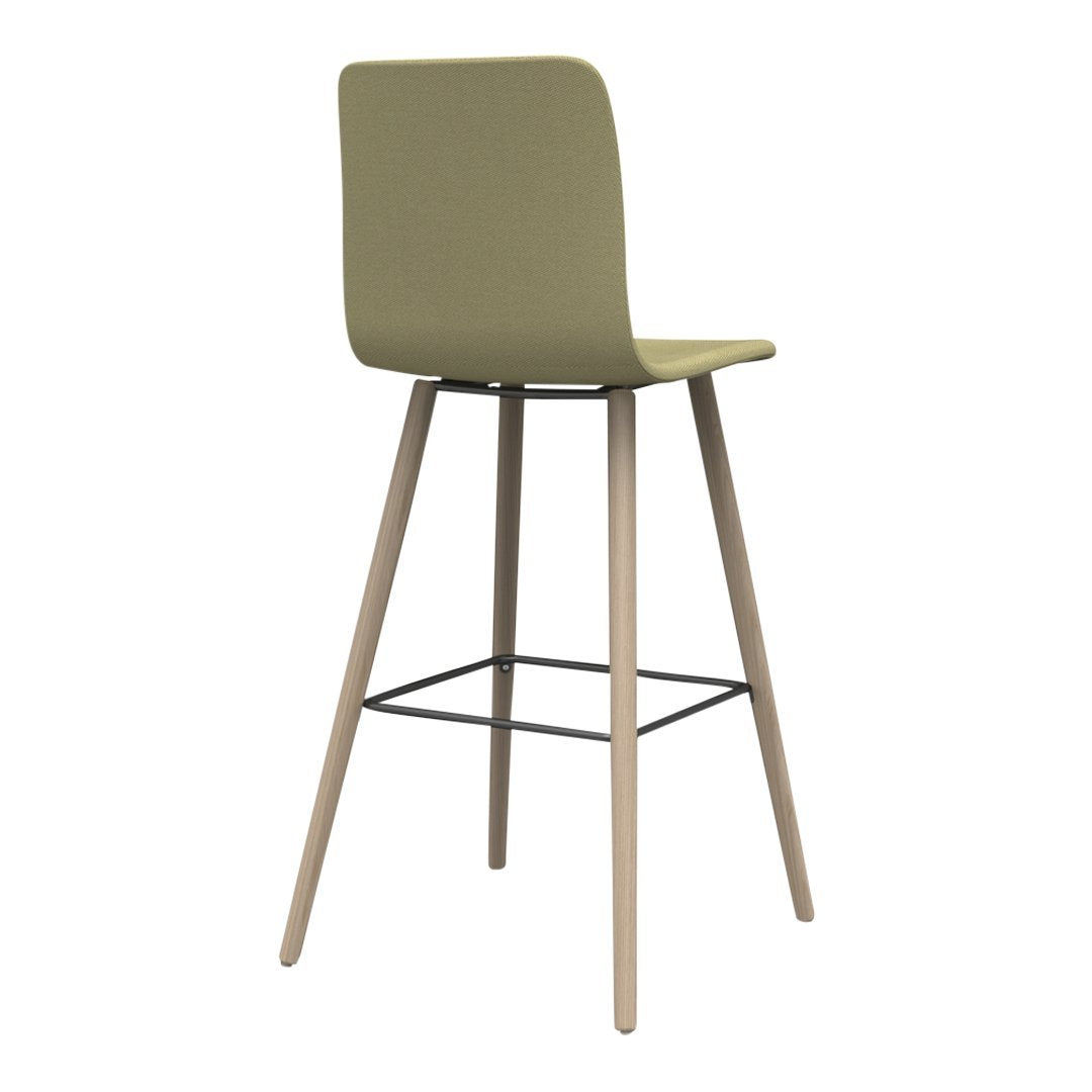 Sola Bar Stool - 4 Leg Wood Base - Fully Upholstered