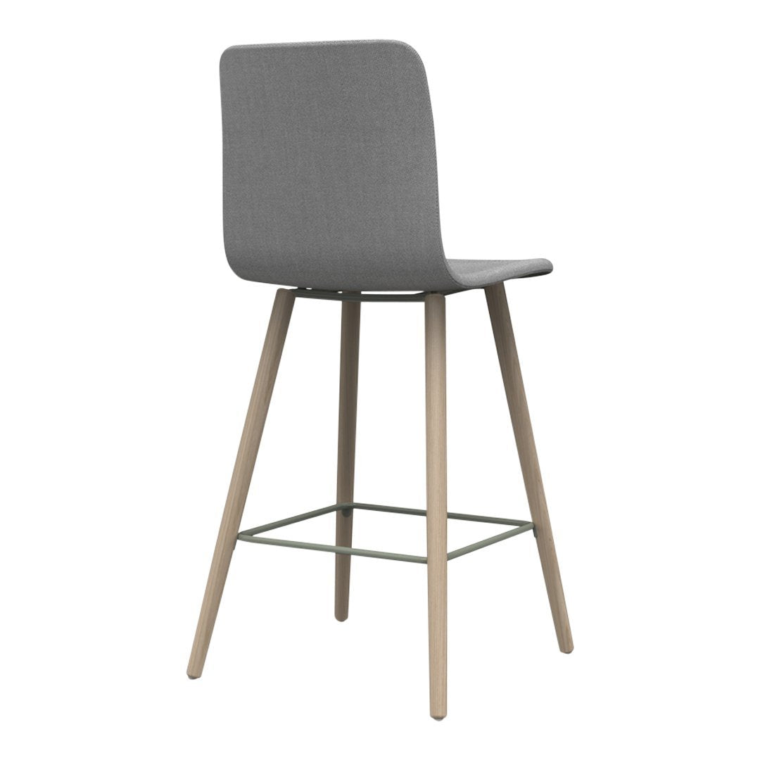 Sola Bar Stool - 4 Leg Wood Base - Fully Upholstered