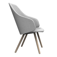 Sola Lounge Armchair - Wood Base, High Back