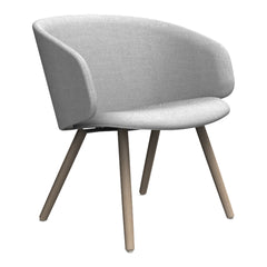 Sola Lounge Armchair - Wood Base, Low Back