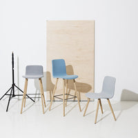 Sola Bar Stool - 4 Leg Wood Base - Fully Upholstered