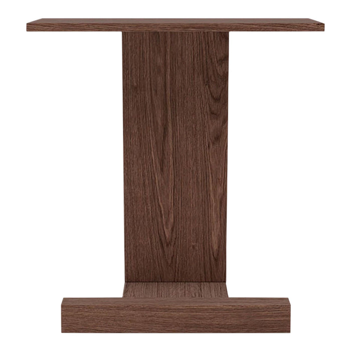 Dark brown wood finish with a smooth, natural grain pattern. Modern, minimalist design perfect for any space.