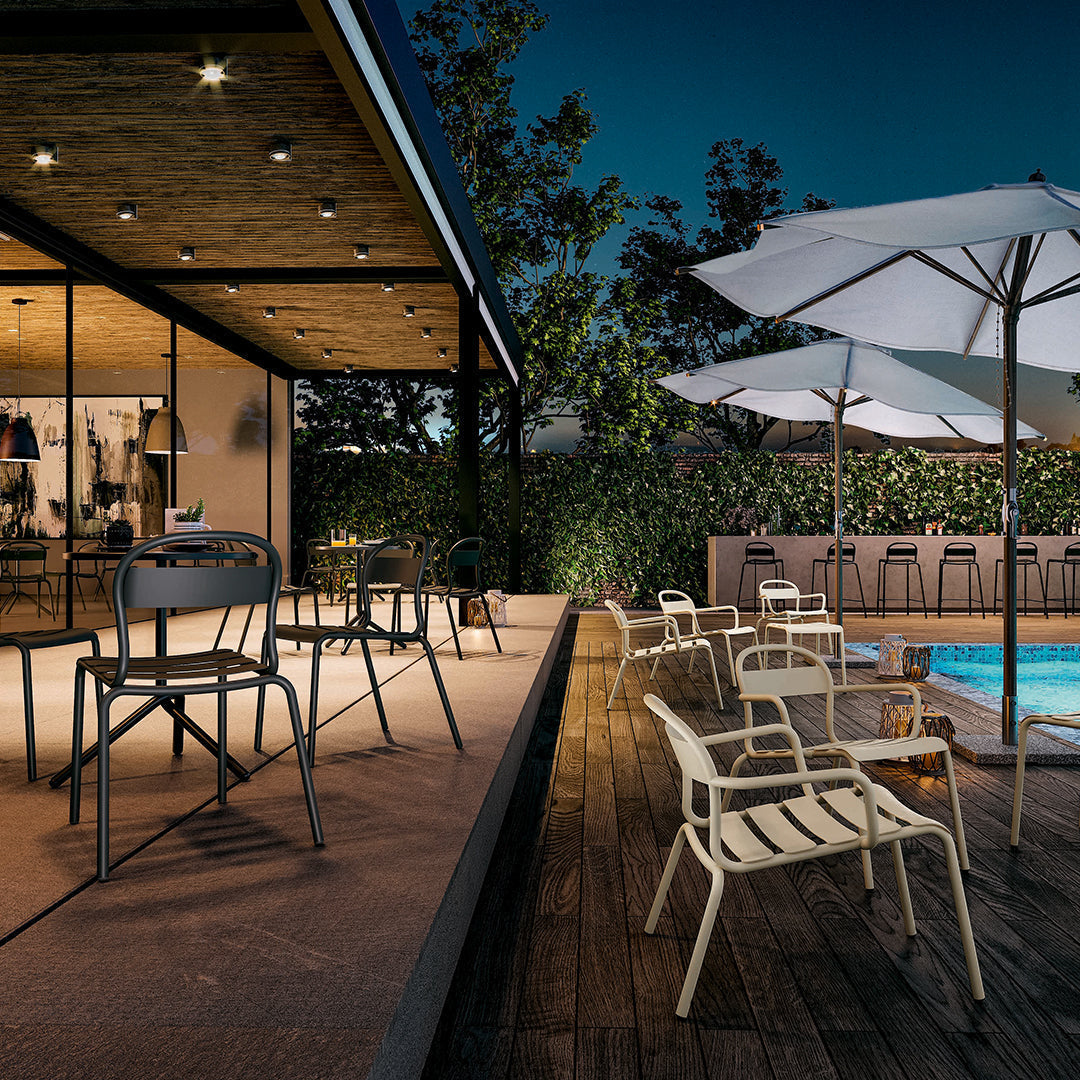 Stecca Outdoor Lounge Chair - Stackable