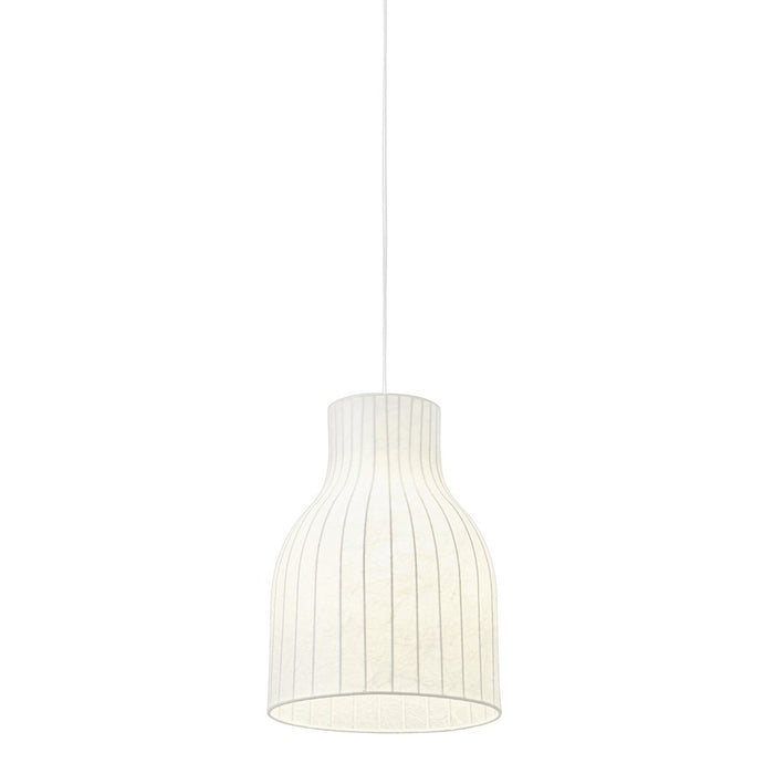 White pendant lamp with subtle vertical ribbed texture, perfect for a modern aesthetic.