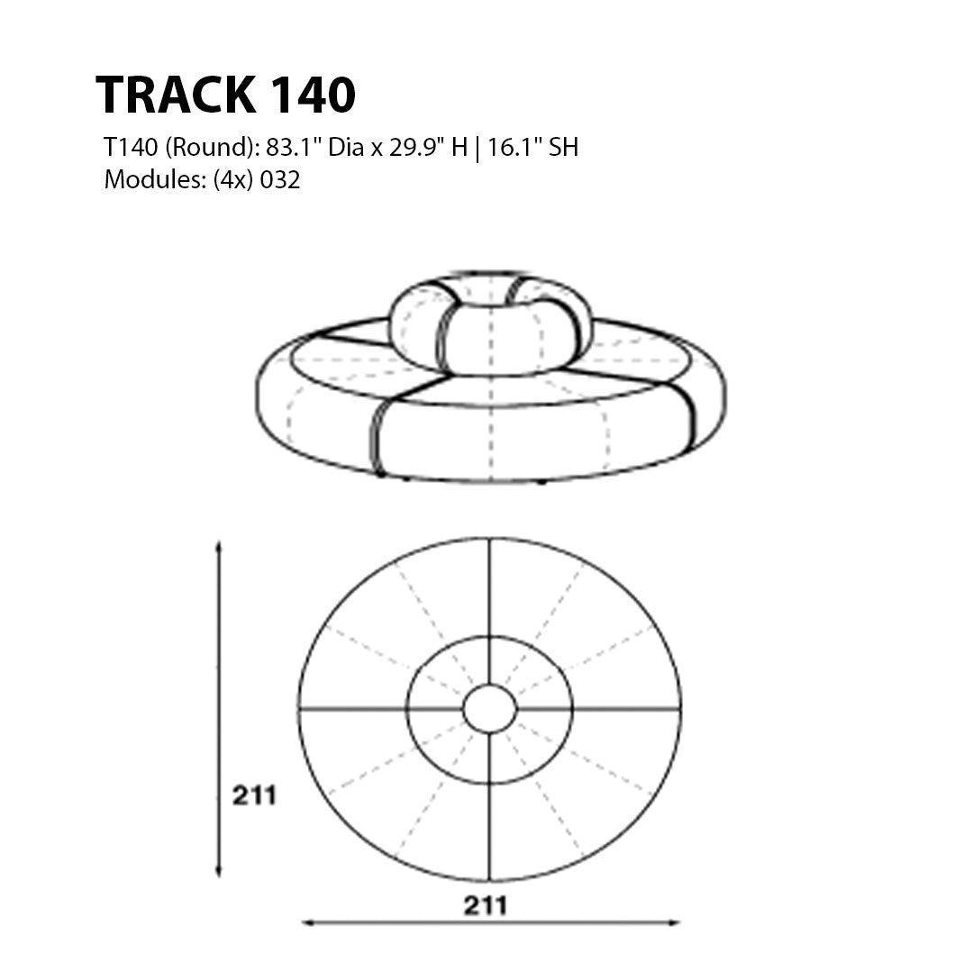 Track Sofa (Modules 132 - 141)