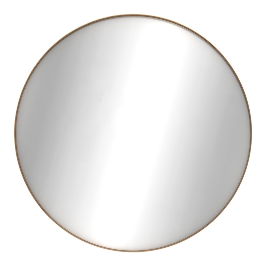 Oak Layers Round Wall Mirror