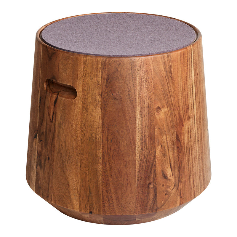 Natural wood grain with warm brown tones, topped with a textured gray surface. Stylish and versatile design.