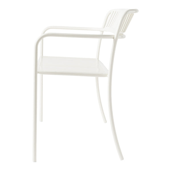 White minimalist bar chair with sleek lines and subtle ribbed patterns for a modern look.