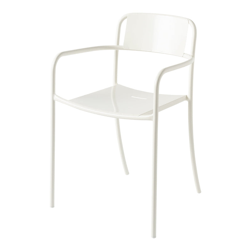 Modern white chair with a minimalist design and smooth, glossy finish. Ideal for contemporary spaces.
