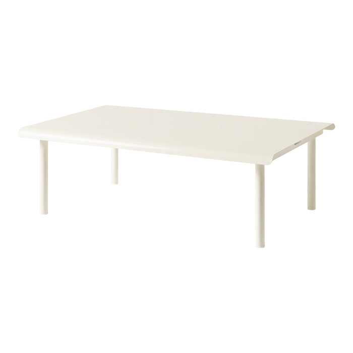 Solid white rectangular table with a smooth, glossy finish and minimalist design. Perfect for modern interiors.