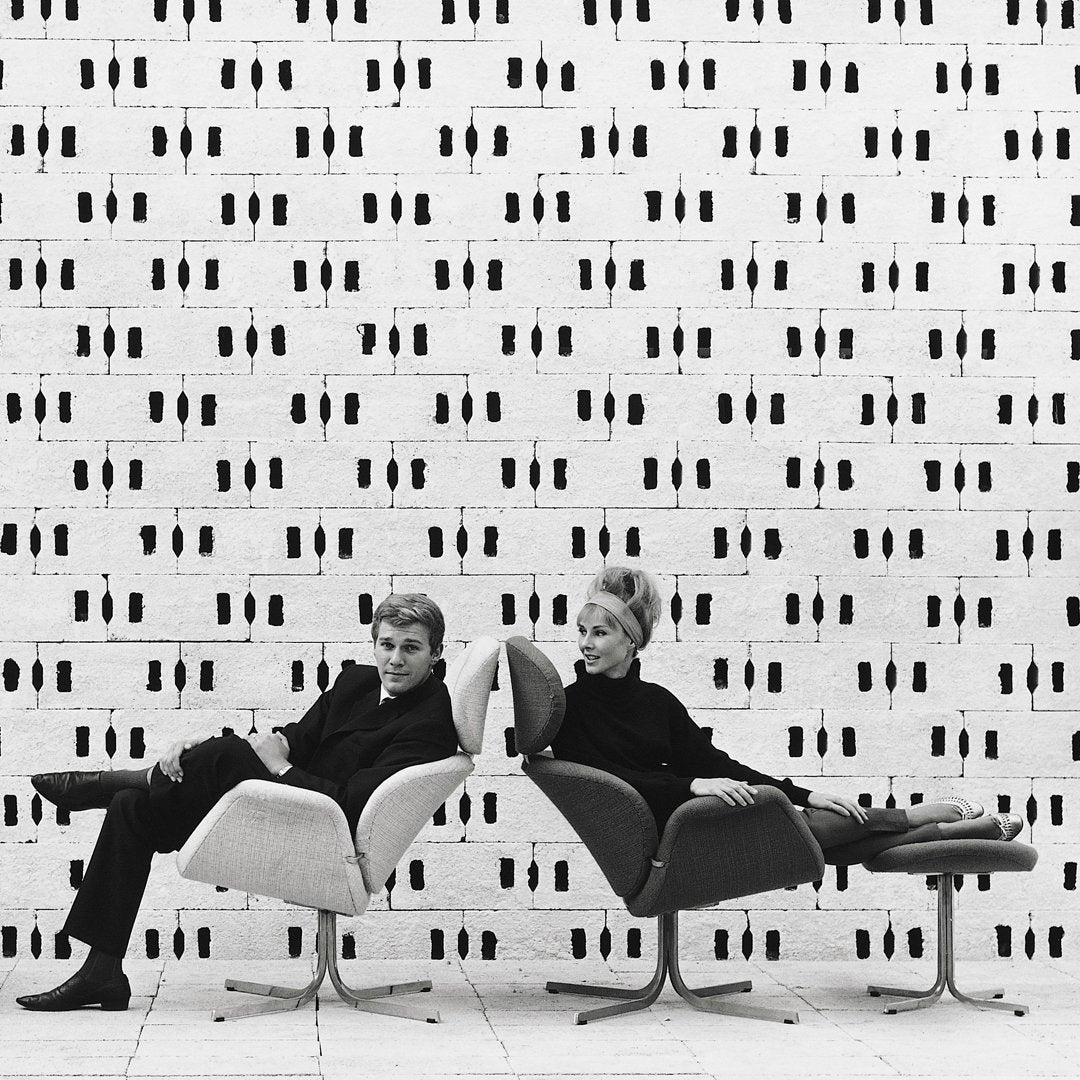 Tulip Lounge Footstool - Cross Base