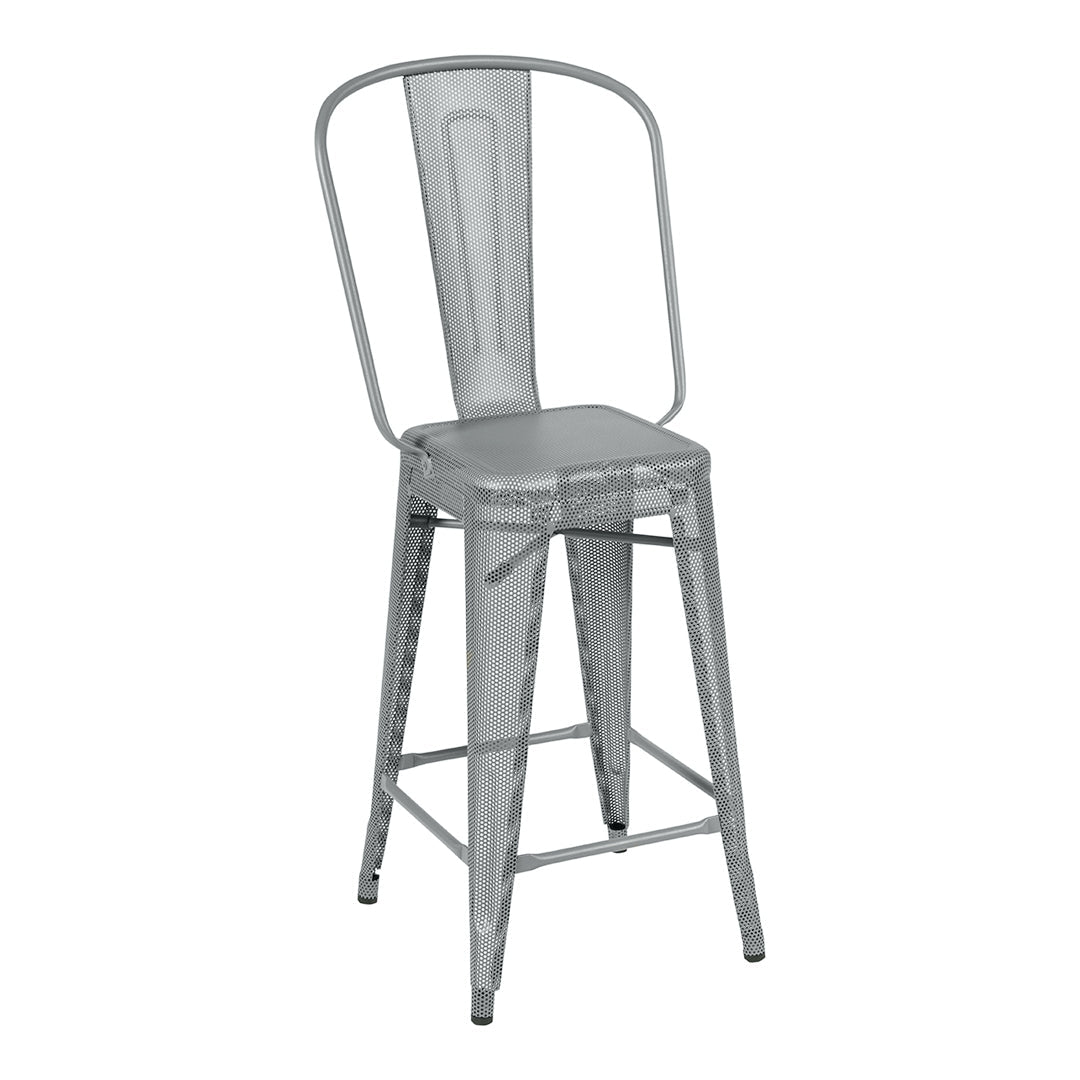 HGD65 Stool - High Backrest - Perforated - Indoor