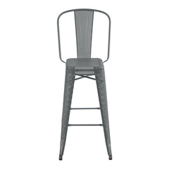 HGD80 Stool - High Backrest - Perforated - Indoor