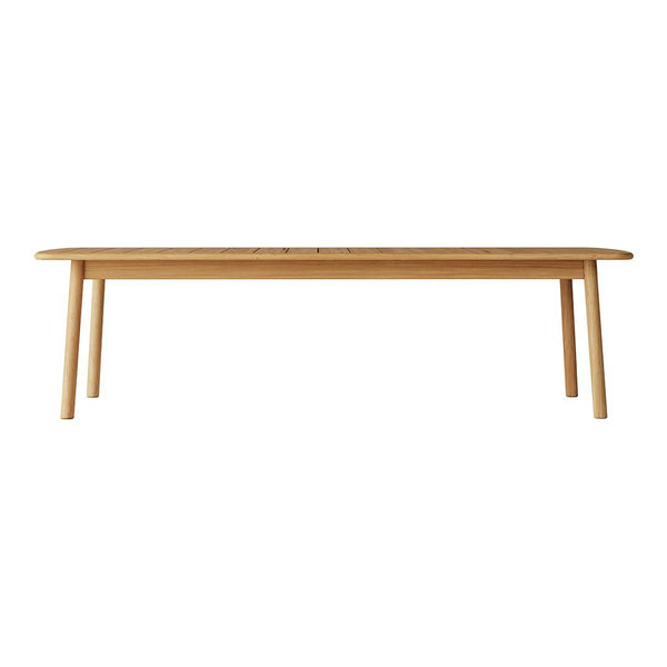 Light hardwood table with a smooth, natural finish and simple, minimalist design. Perfect for modern decor.