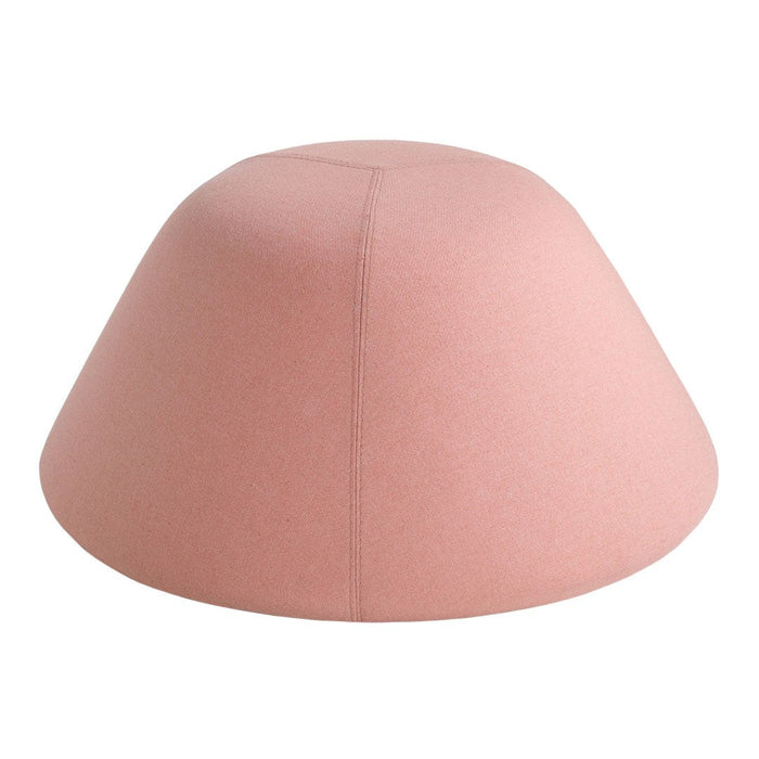 "Pink and gray geometric fabric stools with smooth, modern patterns for versatile home decor."