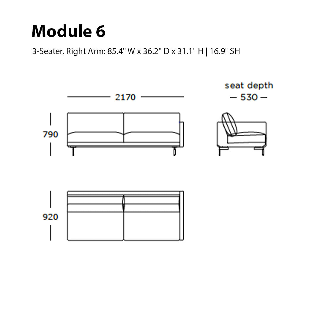 "Minimalist modular sofa design in neutral shades, featuring clean lines and a contemporary aesthetic."