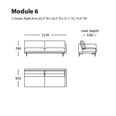 Trace Modular Sofa (Modules 1-6)