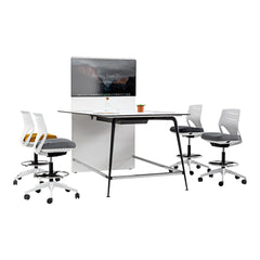 Twist Video Conference Desk + Screen - With Power Frame (Monitor w/out internal CPU)