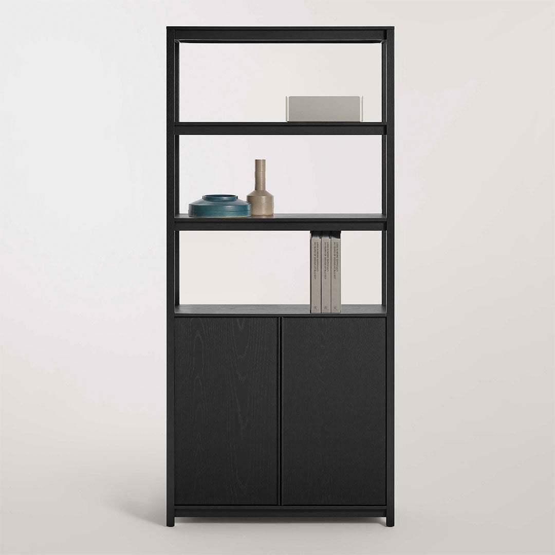 Open Plan Tall Bookcase with Storage