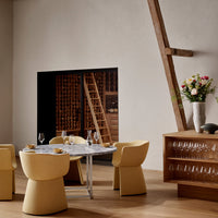 Monolit Dining Chair w/ Leather Piping