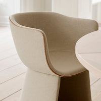 Monolit Dining Chair w/ Leather Piping