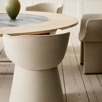 Monolit Dining Chair w/ Leather Piping