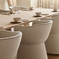 Monolit Dining Chair w/ Leather Piping