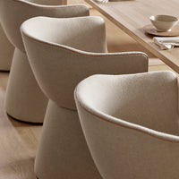 Monolit Dining Chair w/ Leather Piping