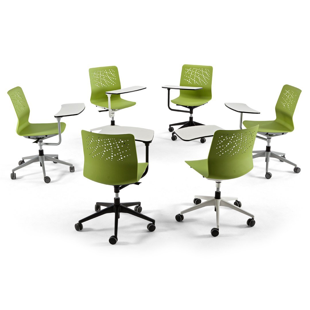 Urban Monoblock 10 Task Chair w/ Gas Lift - 360 Writing Table