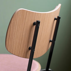 VLA26P Vega Side Chair - Front Upholstered - Stackable
