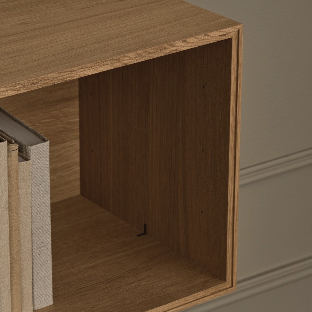 Natural oak wood texture with a warm brown hue, showcasing smooth edges and a minimalist design.
