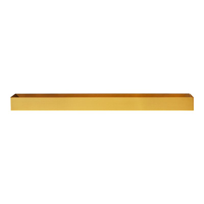 Sleek, solid gold shelf with a smooth finish, perfect for modern decor and stylish organization.
