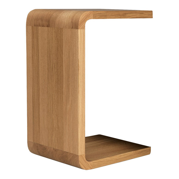 Natural light wood side table with a sleek, minimalist design and smooth, even grain pattern.