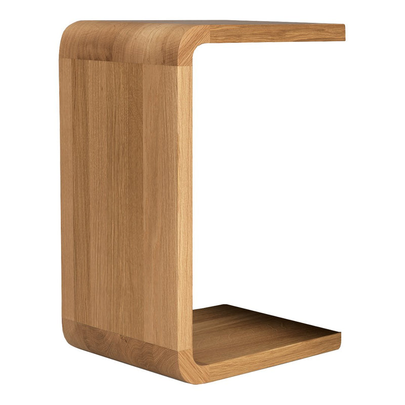 Natural light wood side table with a sleek, minimalist design and smooth, even grain pattern.